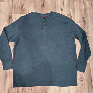 Wolverine Thermal Waffle Knit Men’s XXL Green Long Sleeve Sweater